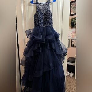 Elegant Navy Blue Kids Dress